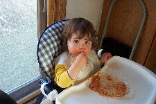 Eating spaghetti