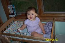 Linnea on the changing table