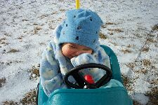 Laughing in the car